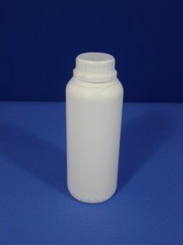 0,5 Liter Flasche, rund, weiß, Flour